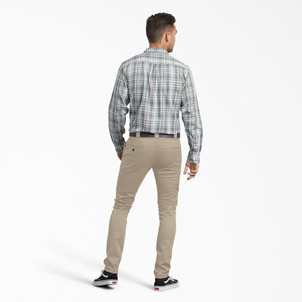 Dickies Men's Skinny Fit Work Pants, Desert Sand, 33W x 30L