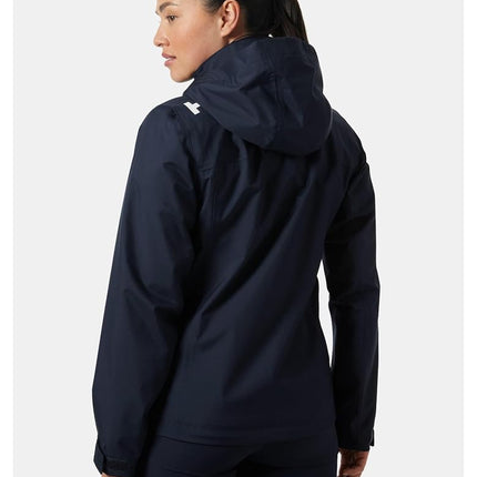 Helly Hansen Women's W Crew Hooded Jacket 2.0, Navy, XS