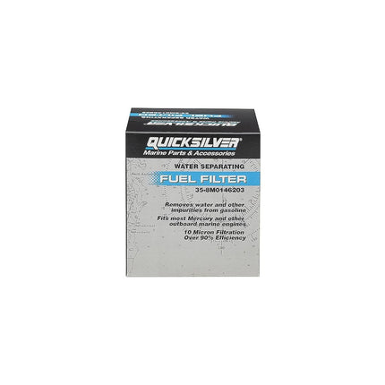 Quicksilver 8M0146203 Water Separating Fuel Filter, 10-Micron Filtration, Quicksilver Head