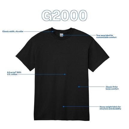 Gildan Men's Ultra Cotton T-Shirt, Style G2000, Multipack, Black (3-Pack), 4XL (Pack of 3)
