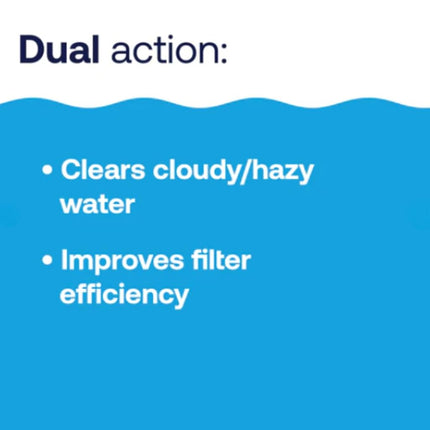 HTH 67212 Swimming Pool Care Clarifier Advanced - Crystal Clear Water in 24 Hours; Restores Clarity & Sparkle to Dull, Hazy or Cloudy Pool Water, Improves Filter Efficiency, Fast Acting