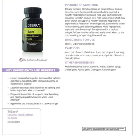 DoTERRA TriEase Blend Softgels (2 Pack)