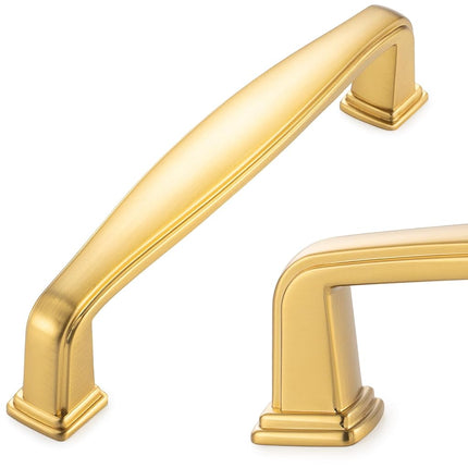 KOOFIZO 10 Pack 3-3/4 in Brushed Gold Cabinet Pull