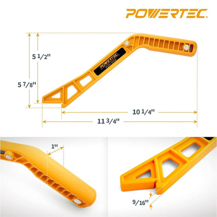 POWERTEC 71554 2-Piece Universal Featherboard Woodworking Safety Kit w/Deluxe Magnetic Push Stick for Table Saws, Router Tables, Jointers