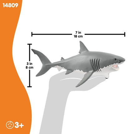 Schleich Wild Life - Great White Shark Toy Figurine - Kids Ages 3+ | 14809