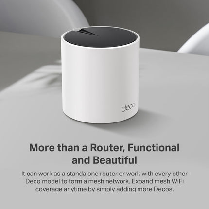 Système Wi-Fi Mesh TP-Link Deco X55 Pro AX3000 pour toute la maison - Couverture jusqu'à 600 m² et jusqu'à 150 appareils, 2 ports WAN/LAN 2,5 G, 4 flux, Backhaul Ethernet filaire, Idéal pour Internet 1 Gbit/s et plus, Pack de 3
