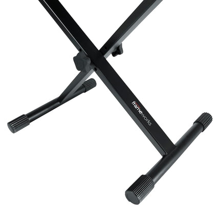 Gator Frameworks Adjustable X-Frame Style Keyboard Bench; (GFW-KEY-BNCH-1) , Black