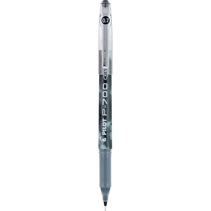 PILOT, Precise P-700 Gel Ink Rolling Ball Stick Pens, Marbled Barrel, Fine Point 0.7 mm, Black, Pack of 12