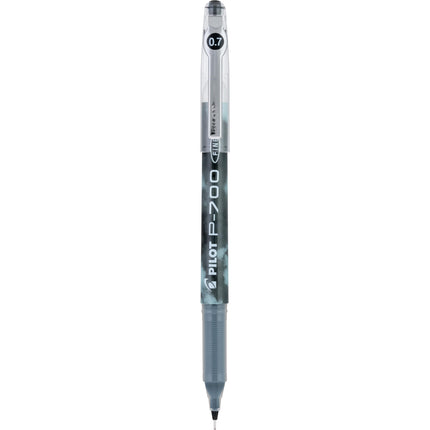 PILOT, Precise P-700 Gel Ink Rolling Ball Stick Pens, Marbled Barrel, Fine Point 0.7 mm, Black, Pack of 12