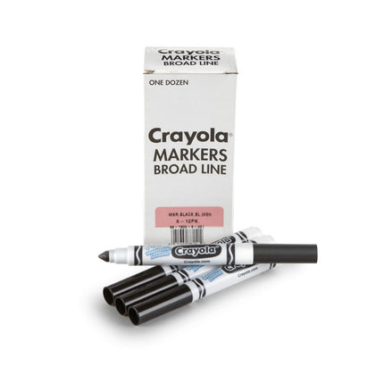 Crayola Black Washable Markers, Broad Line Markers