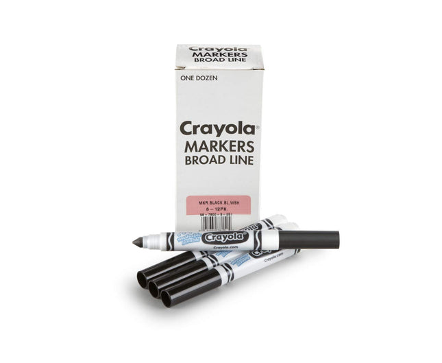 Crayola Black Washable Markers, Broad Line Markers