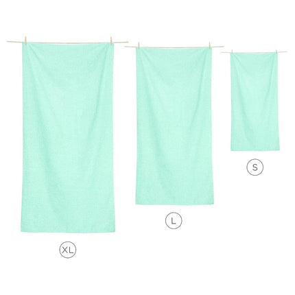 Dock & Bay Beach Towel - Quick Dry, Sand Free - Compact, Lightweight - 100% Recycled - Includes Bag - Essential - Rainforest Green, Extra Large (200x90cm, 78x35)