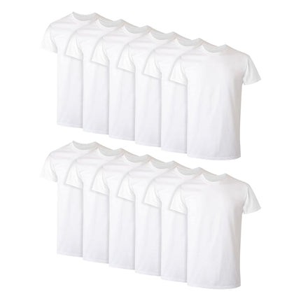 Hanes Men's tagless Undershirt, 12 Pack - White, L UK