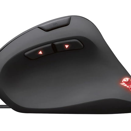 GXTrust Rexx Vertical Ergonomic Gaming Mouse, 250-10,000 DPI, Black