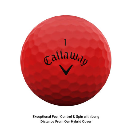 Callaway Golf Supersoft Golf Ball 2023 Red Hybrid, One Dozen