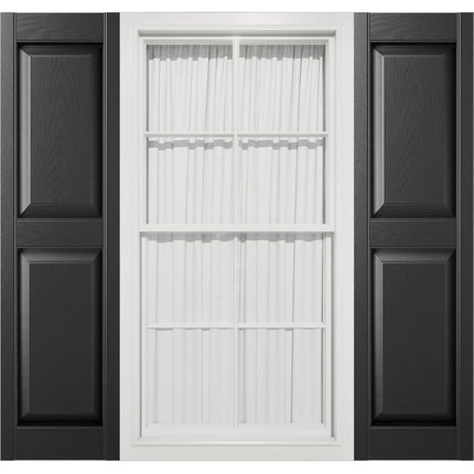 Mid-America 00021243010 Standard Size Williamsburg Double Panel Vinyl Shutters, w/Installation Shutter-Lok's & Matching Screws (Per Pair), 010, 12"W x 43"H, Musket Brown