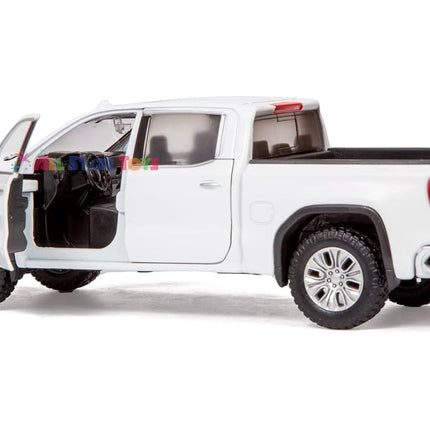 Motor Max 2019 GMC Sierra 1500 Denali Crew Cab Pickup Truck, White 79362WH - 1/27 Scale Diecast Model Toy Car