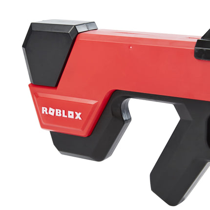 NERF Roblox MM2: Lanzador de dardos Shark Seeker, cebado con aleta de tiburón, 3 dardos Mega, código para desbloquear un artículo virtual en el juego