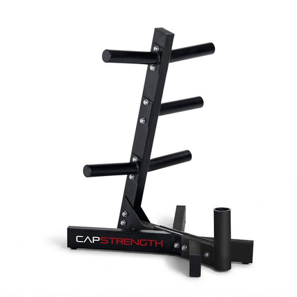 Cap Barbell Olympic Plate Tree Storage Rack for Weights and Bar, Yellow