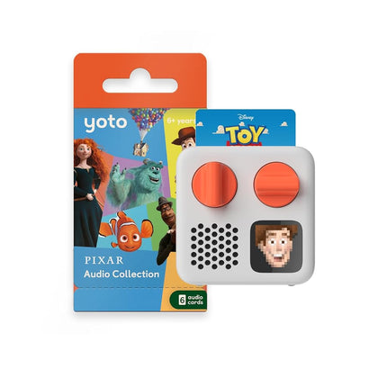 Yoto Mini (Édition 2024) + Pack Disney Pixar – Lecteur audio Bluetooth sans écran pour enfants, appareil de voyage tout-en-un pour histoires, musique, podcasts, radio, bruit blanc, utilisable comme enceinte ou avec des écouteurs