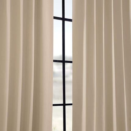 HPD Half Price Drapes Room Darkening Curtains 84 Inches Long for Bedroom & Living Room (1 Panel), 50 X 84, Eggnog