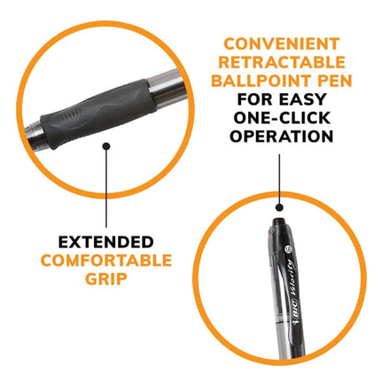 Bic Vlgbp41-Blk Black Velocity Bold Ball Pen 4 Count