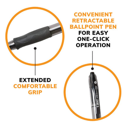 Bic Vlgbp41-Blk Black Velocity Bold Ball Pen 4 Count