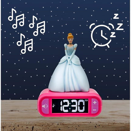 LEXIBOOK, Disney Princess Nightlight Alarm Clock, RL800DP