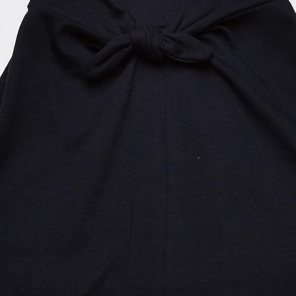 Nautica Girls' School Uniform Short Sleeve Polo Dress, Navy Front Tie, 6X