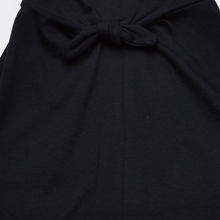Nautica Girls' School Uniform Short Sleeve Polo Dress, Navy Front Tie, 12-14