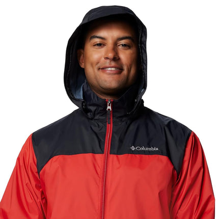 Columbia Men's Glennaker Lake II Rain Jacket, Sail Red/Black, Large