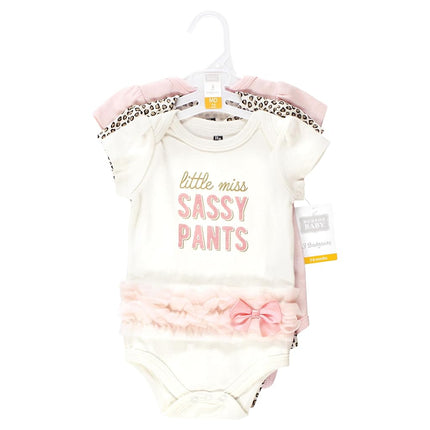 Bodysuits de algodón unisex para bebé Hudson Baby, Miss Sassy Pants, 0-3 Meses