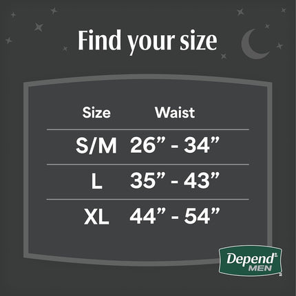 Depend Night defense incontinence underwear for men, X-Large, 24 Count