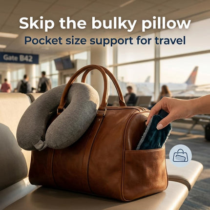 SeatSleeper The Travel Pillow Alternative That Stops Head Bobbing – Airplane Head Straps and Car Head Support Band Great on Travel Upright – Super Comfy Head & Neck Support – Small & Compact