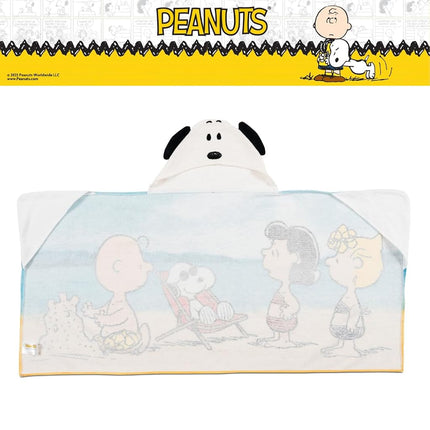 Franco Peanuts Snoopy Kids Super Soft Hooded Bath / Pool / Beach Towel - Soft Cotton Terry Towelling - 24 x 50 Inches - Officially Licensed