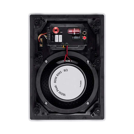 Altavoces de pared Monoprice 116334 Amber de 8 pulgadas, 2 vías, fibra de carbono con tweeter de cinta (par)