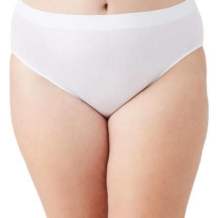 Wacoal Women's B-Smooth High-Cut Panty, White, Lar