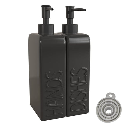 Karisky Ceramic Soap Dispenser Set, 2 Pack Kitchen