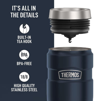 THERMOS Stainless King Tumbler, 16oz, Matte Blue