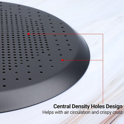 Pizza Pan with Holes, Beasea 11 Inch Nonstick Aluminum Alloy Round Vented Pizza Pans Pizza Crisper Pan Pizza Baking Tray Bakeware for Home Restaurant Kitchen