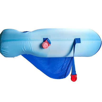 Wahu Float Connex Aqua Seat - Blue | Inflatable Pool Float with Built-in Cupholder & Chair Connector | Pool Inflatables for Adults | Ages 8+, M