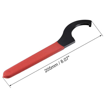 uxcell C Hook Spanner Wrench Collet Chuck for 55-62mm Round Nut, with Red Non-slip Handle 2pcs