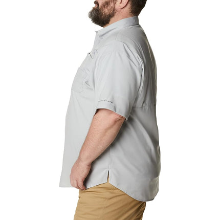 Columbia Men's Big and Tall Tamiami II SS Shirt, Cool Grey, 4X, Cool Grey, 4X Tall