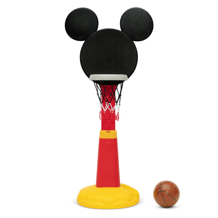 Delta Children - Disney Mickey Mouse Plastic Basketball Set - Includes Basketball Hoop, 1 Basketball and Ball Pump, Red/Black