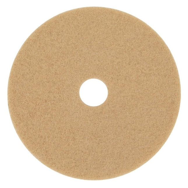 Tampon de polissage de plancher 3M - 17 po - Beige 3400-5 tampons par caisse