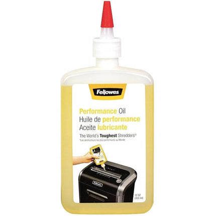 Fellowes Shredder Oil for Micro Cut and Cross Cut Paper Shredders, 355ml - Shredder Oil Lubricant with Extended Nozzle