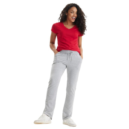 Hanes Women's Pants, Lightweight Pants for Women, Open Botton Sweats, French Terry, 31", Light Steel, Large