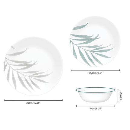 Corelle Set of 12 Dinner Plates, Solar Print