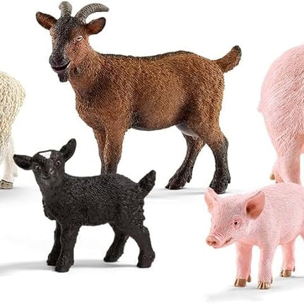 Schleich Farm World - 6PC Farm Animal Mom and Baby