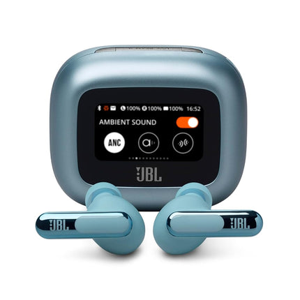 JBL Live Beam 3 - True Wireless Noise-Canceling Closed-Ear Earbuds, 48Hr Playback, Wireless Charging, 6 Mics for Calls, Multi-Connect, IP55 Dust- and Water-Resistant (Blue)